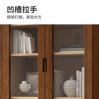 中伟（ZHONGWEI）书柜简约木制落地置物架简易学生卧室组合三门书柜家用靠墙书橱