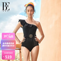 范德安（BALNEAIRE）BE范德安小黑裙系列女士时尚防晒连体泳衣 性感温泉泳衣女 时尚黑 L