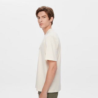 AIGLE艾高2023夏季新品男士DFT吸湿排汗经典圆领户外休闲短袖T恤 粉白色 AH913 XL(185/100A)