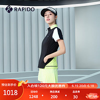 Rapido雳霹道2023年夏季新款女子GOLF高尔夫薄款马甲休闲马夹CP3439Z01 黑色 170/92A