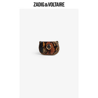 ZADIG&VOLTAIRE飒迪格女包 23年春夏设计感蛇纹挂件个性装饰包 203/棕色