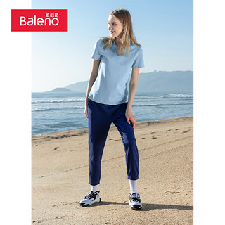 班尼路（Baleno）夏季休闲翻领POLO衫纯色弹力T恤女 B95 M