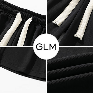 GLM森马集团品牌短裤男夏季薄款户外休闲跑步运动五分裤 黑色 2XL