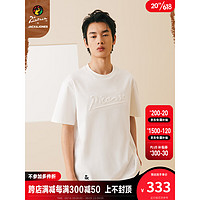 杰克·琼斯（JACK&JONES）夏季毕加索联名时宽松圆领短袖T恤上衣男装223201250 雪白色-A06 175/96A/M