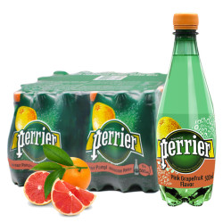 perrier 巴黎水 法国含气天然矿泉水 500ml*24塑料瓶