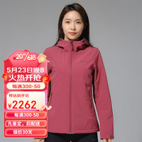 土拨鼠(Marmot)女士秋冬M1软壳上衣户外保暖耐磨防风外套时尚休闲夹克 干玫瑰红7306 S 欧码偏大