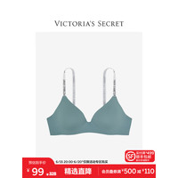 VICTORIA'S SECRET Logo字母肩带无钢圈文胸胸罩女士内衣 4WAC鼠尾草绿 11122040 38C