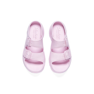 斯凯奇（Skechers）厚底凉鞋软底外穿休闲运动拖鞋女鞋日常休闲鞋子111246 LIL/紫丁香色 42