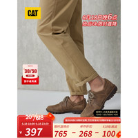 CAT 卡特彼勒 卡特休闲鞋皮鞋工装鞋男鞋 尼龙衬里低帮鞋子男士户外鞋商场同款 浅褐