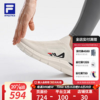 斐乐（FILA）官方男鞋跑步鞋SOCK有氧运动健身鞋2023夏季新品一脚蹬综训鞋 亮灰/黑-LB 39