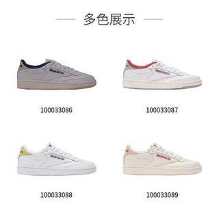 Reebok锐步官方夏季女CLUB C 85经典休闲复古板鞋100033086 100033086 36