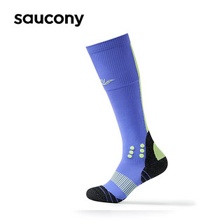 Saucony索康尼运动长袜男女透气吸汗防滑跑步袜子（单双装） 活力紫 L