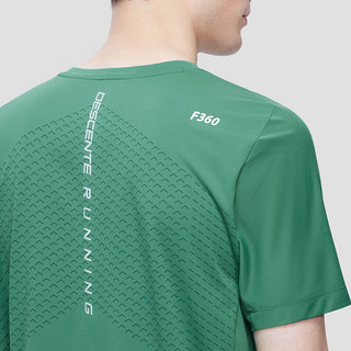 DESCENTE迪桑特 RUNNING系列 男子短袖针织衫 D3231RTS45 GN-绿色 L(175/96A)