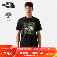 The North Face北面T恤男户外舒适透气速干半袖23春夏上新|7WF3 JK3/黑色 M/170