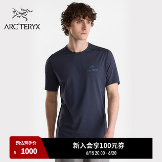 ARC'TERYX 始祖鸟 ARC’TERYX始祖鸟 MOTUS CREW  轻量透气 男子 速干短袖T恤 夜影蓝 L