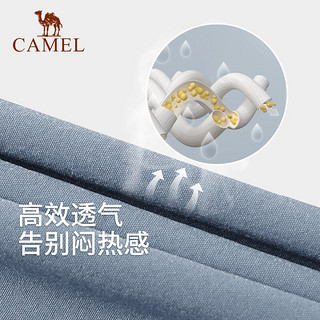 骆驼（CAMEL）男装速干休闲裤2023春夏季直筒运动时尚防晒情侣弹力长裤 A012252008，幻影黑，女 S