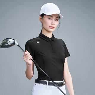 DESCENTEGOLF 迪桑特高尔夫 FIELD系列 女子短袖T恤 G313WFTS34 BK-黑色 L(170/88A)