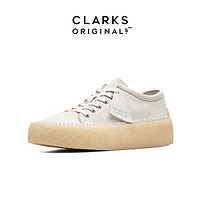 其乐（Clarks）ORIGINALS CARAVAN男鞋新品复古舒适透气休闲板鞋男 白色 261717467 39.5