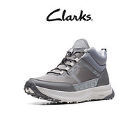 其乐（Clarks）城市户外系列男鞋春季舒适透气防滑耐磨高帮运动鞋 灰色 261691247 39.5