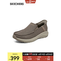 斯凯奇（Skechers）透气网面健步鞋一脚蹬休闲鞋软底运动鞋204804 灰褐色/TPE 39.5