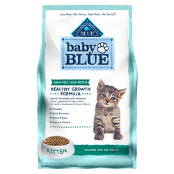 Blue Buffalo 蓝馔 BlueBuffalo美国进口高蛋白无谷鸡肉1月至12月幼猫粮2磅*3包