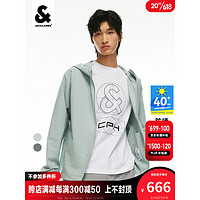 杰克·琼斯（JACK&JONES）新款男士百搭简约连帽抽绳可调节时尚休闲拉链外套223221016 薄荷绿 185/104A/XL