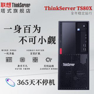 联想塔式服务器ThinkServer TS80X主流通用主机至强E-2224G/16G/2*1T硬盘/250W