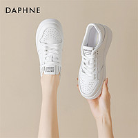 抖音超值购：DAPHNE 达芙妮 小白鞋女款夏季2023新款透气百搭平底女鞋运动休闲黑白板鞋