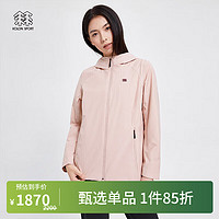 KOLON SPORT 可隆软壳衣 女士戈尔防风防泼水拉绒里夹克 粉色PI 180/2XL