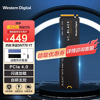 西部数据 WD）SN770 M.2 黑盘 SN770 1T+散热片套装