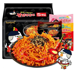 Samyang/韩国三养火鸡面芝士炸酱倍辣奶油火鸡拉面 五连包