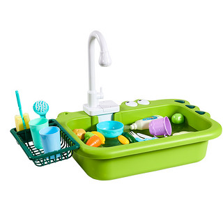 欣格 儿童洗碗机台玩具洗菜池盆水龙头循环电动过家家厨房女孩2一3岁童