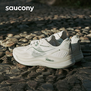 Saucony索康尼火鸟2男女支撑跑鞋缓震跑步鞋情侣运动鞋米绿39