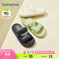 热风 hotwind2023年夏季新款女士时尚拖鞋外穿网红凉拖家用轻便一字拖 07绿色 M (适用37—38的脚)