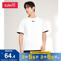 Baleno 班尼路 男士撞色短袖t恤 88102246
