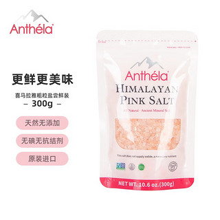 Anthela Anthéla 喜马拉雅玫瑰粉盐岩盐进口食用盐 无碘无抗结剂 粗颗粒盐300g
