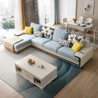 全友家居客厅成套家具组合现代简约沙发茶几电视柜餐桌椅102085C