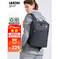 移动端：LEXON 乐上 双肩包14英寸商务电脑包男士防泼水背包轻便通勤笔记本包蓝黑色