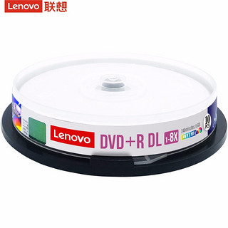 Lenovo 联想 DVD+R DL 空白光盘/刻录盘 8速8.5GB 台产档案系列 桶装10片 单面双层 可打印