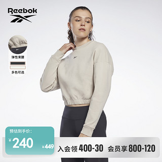 Reebok 锐步 官方2022春季女子COTTON户外休闲运动套头卫衣H49091