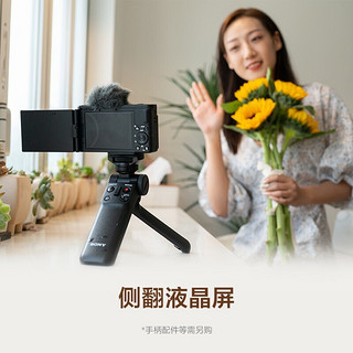 SONY 索尼 ZV-1 Vlog数码相机 ZV1小新机 4K视频 美肤拍摄 带货直播 一键虚化 黑色 ZV-1单机 进阶摄影套餐二