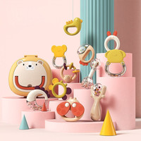 IMVE 婴儿玩具新年礼物送牙胶摇铃幼儿早教抓握0-1新生儿可啃咬可消毒 可高温水煮10件套