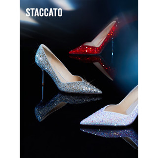 STACCATO 思加图 女士高跟鞋 ED726CQ3 香槟金 37