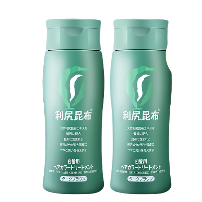 Sastty 利尻昆布 白发用植物修护染发膏 #深棕色 200ml*2
