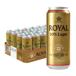 ROYAL 皇家Royal丹麦进口 10号啤酒 500ml*24听 拉格原浆熟啤酒