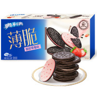 OREO 奥利奥 薄脆饼干酸甜草莓味190g休闲网红儿童零食