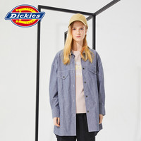Dickies22秋季新款衬衫女休闲潮流中长外套