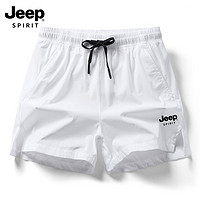 抖音超值购：Jeep 吉普 61620冰丝短裤男士夏季户外百搭速干透气运动休闲三分裤