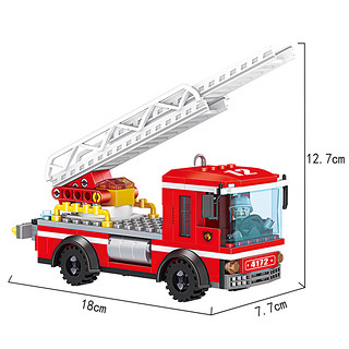 积高积木玩具城市系列消防总局消防队警察拼图男孩拼装益智力儿童（14177消防总署（853片））