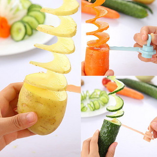 小吃油炸土豆卷刀 工具创意黄瓜萝卜卷花器 螺旋拼盘土豆塔切片器